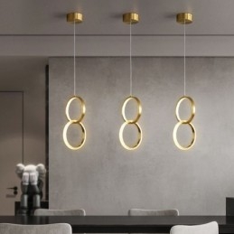 Lampă suspendată Inele din alamă Corp de iluminat decorativ