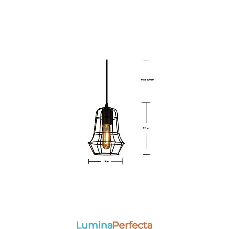 Candelabru de epocă în stil european elegant pentru lumina suspendată neagră