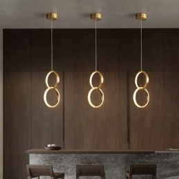 Lampă suspendată Inele din alamă Corp de iluminat decorativ