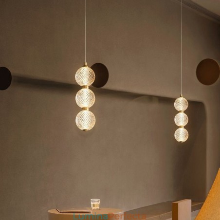 Lampă suspendată Iluminat decorativ cu margele acrilice Lampă suspendată Iluminat decorativ cu margele acrilice