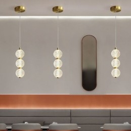 Lampă suspendată Iluminat decorativ cu margele acrilice
