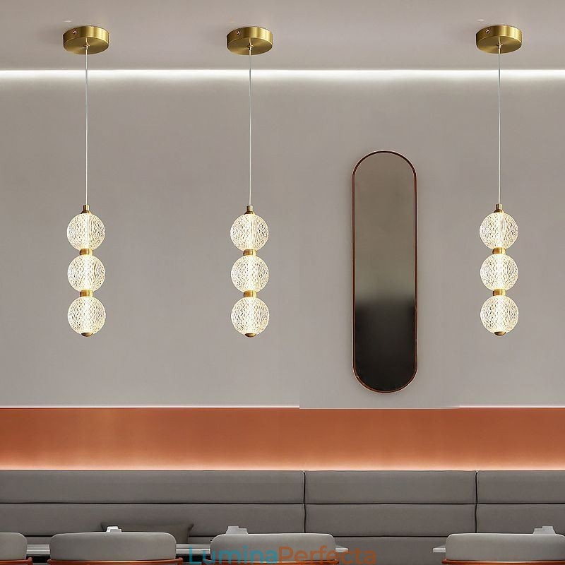 Lampă suspendată Iluminat decorativ cu margele acrilice