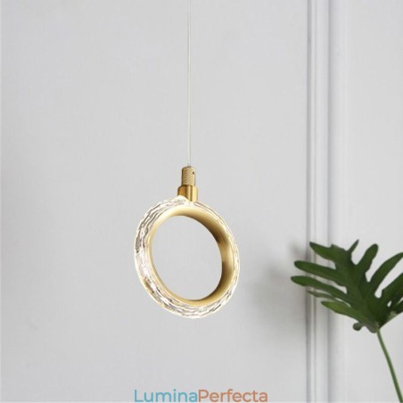 Lampă suspendată Corp de iluminat inel acrilic cu reflectoare Lampă suspendată Corp de iluminat inel acrilic cu reflectoare