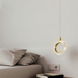 Lampă suspendată Corp de iluminat inel acrilic cu reflectoare