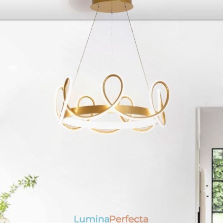 Lampă suspendată modernă Crown pendantavă aluminiu 1 lumină Lampă suspendată modernă Crown pendantavă aluminiu 1 lumină