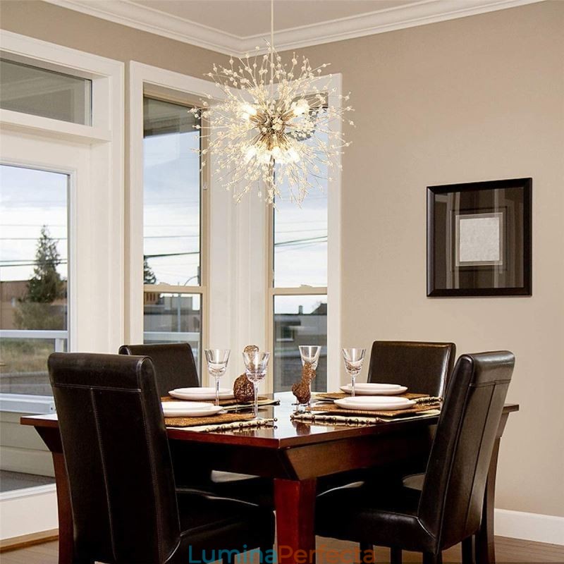 Candelabru cu foc de artificii 8 lumini Lampă suspendată cu păpădie