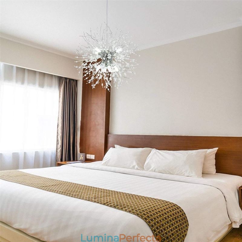 Candelabru cu foc de artificii 8 lumini Lampă suspendată cu păpădie