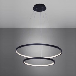Lampă suspendată modernă simplă, din aluminiu, cu inel dublu