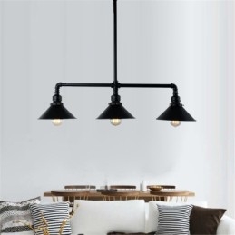 3 lumini retro industrial vintage țeavă de apă pandantiv candelabru în stil rustic rustic