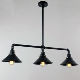 3 lumini retro industrial vintage țeavă de apă pandantiv candelabru în stil rustic rustic