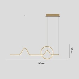 Lampă suspendată Corp de iluminat decorativ minimalist 52W