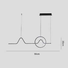 Lampă suspendată Corp de iluminat decorativ minimalist 52W