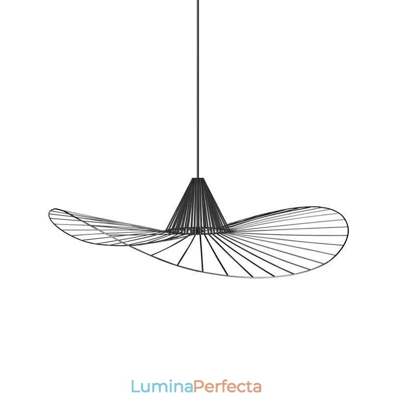 Lampă suspendată din fier Lampă cu pălărie de paie simplă 1 lumină