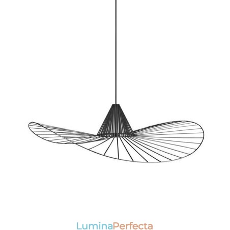 Lampă suspendată din fier Lampă cu pălărie de paie simplă 1 lumină Lampă suspendată din fier Lampă cu pălărie de paie simplă 1 lumină