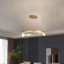 Lampă suspendată nordică din aluminiu Golden Wave Ripple