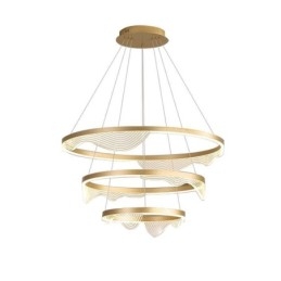 Lampă suspendată Golden Wave Ripple Lampă suspendată 3 lumini