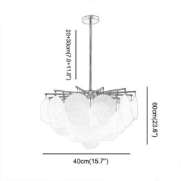 Lampă suspendată modernă cu 6 lumini, cu formă de sticlă