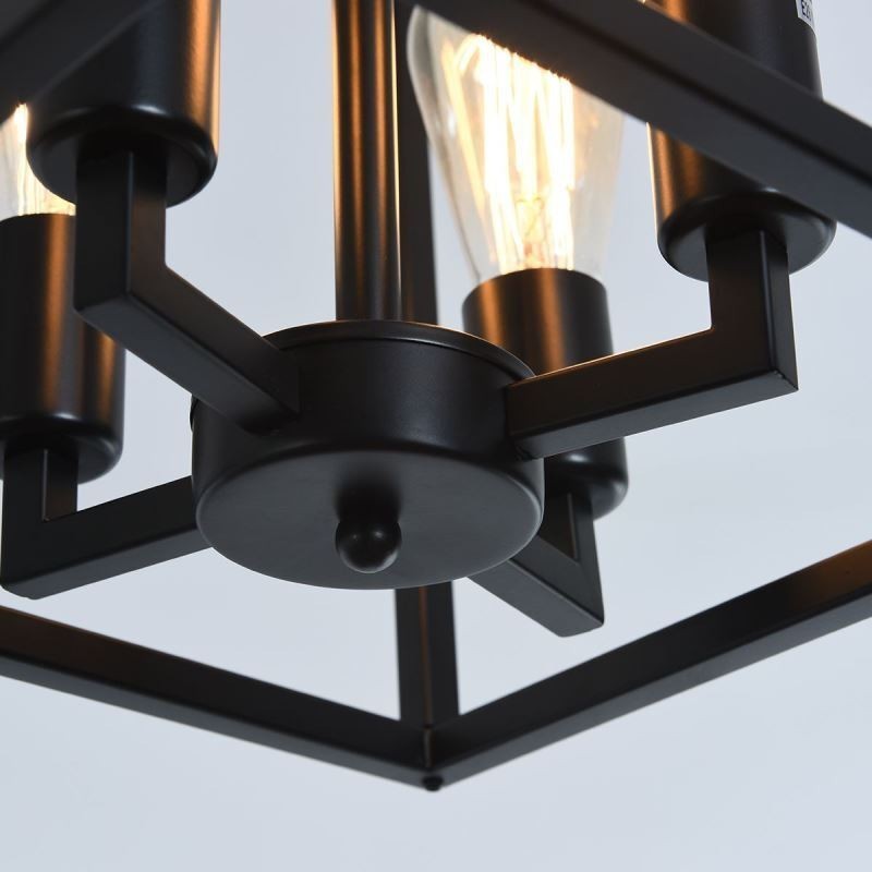 Lampă suspendată modernă, simplă, cușcă de fier