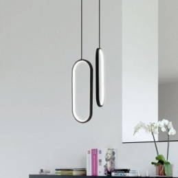 Lampă suspendată ovală Corp de iluminat decorativ din acril