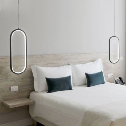 Lampă suspendată ovală Corp de iluminat decorativ din acril