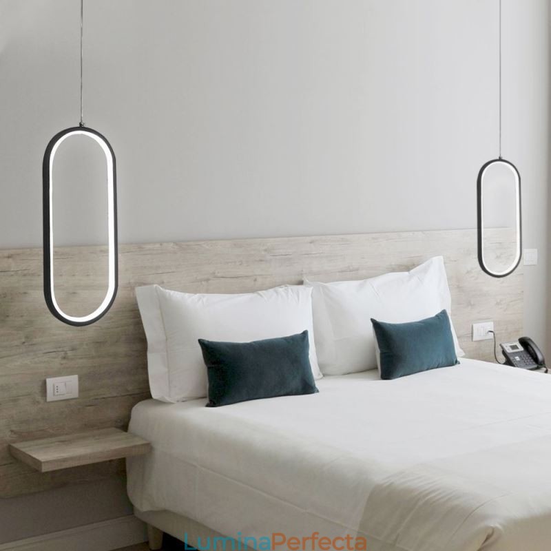 Lampă suspendată ovală Corp de iluminat decorativ din acril