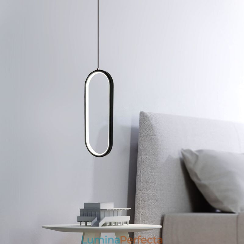 Lampă suspendată ovală Corp de iluminat decorativ din acril