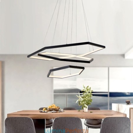 Lampă suspendată hexagonală modernă Lampă suspendată hexagonală modernă