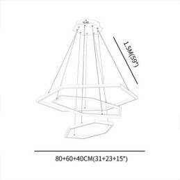 Lampă suspendată hexagonală modernă