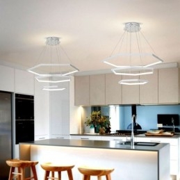 Lampă suspendată hexagonală modernă