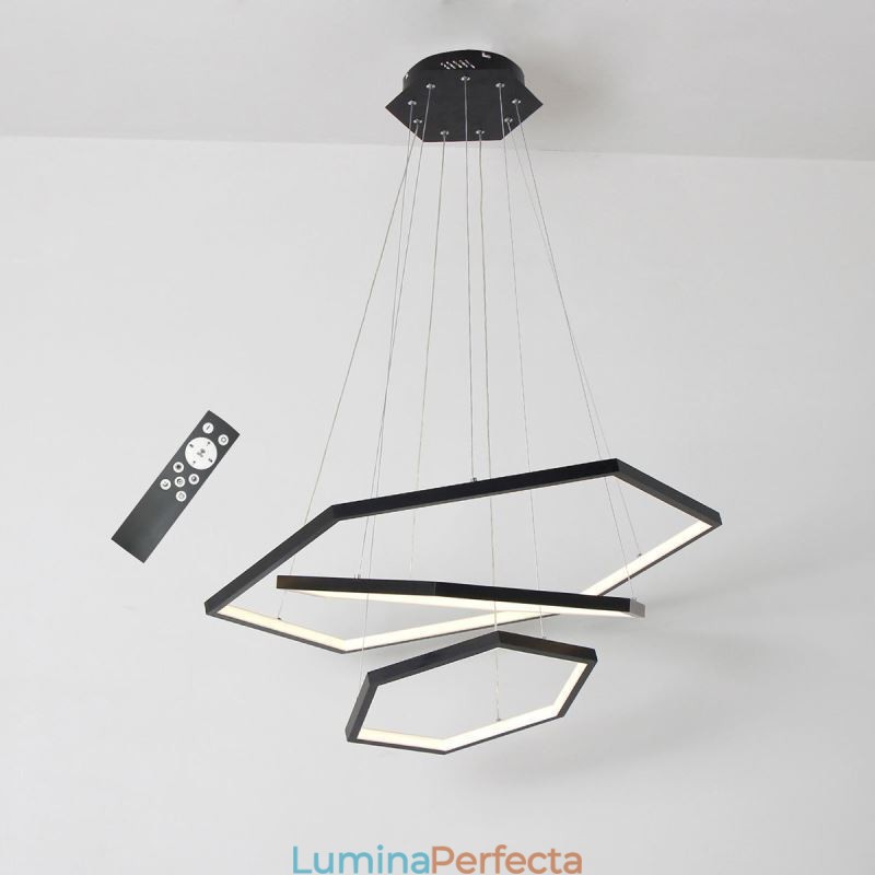 Lampă suspendată hexagonală modernă