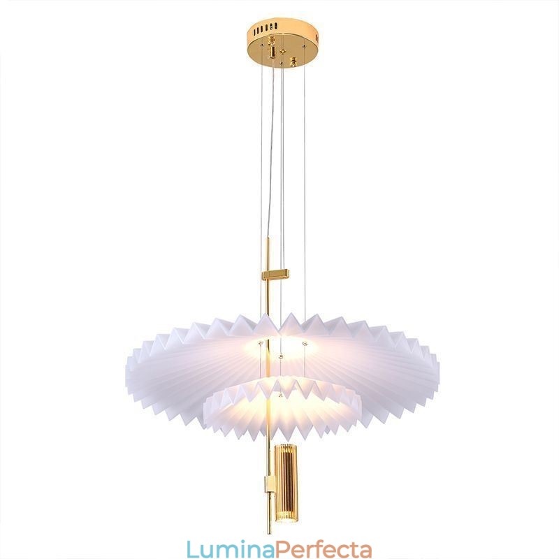 Lampă suspendată plisată modernă Iluminat decorativ acrilic