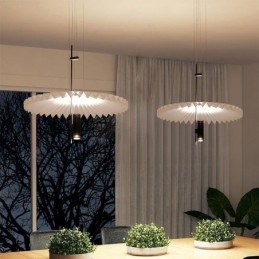 Lampă suspendată plisată modernă Iluminat decorativ acrilic