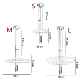 Lampă suspendată plisată modernă Iluminat decorativ acrilic