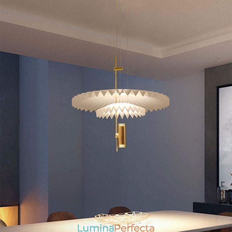 Lampă suspendată plisată modernă Iluminat decorativ acrilic