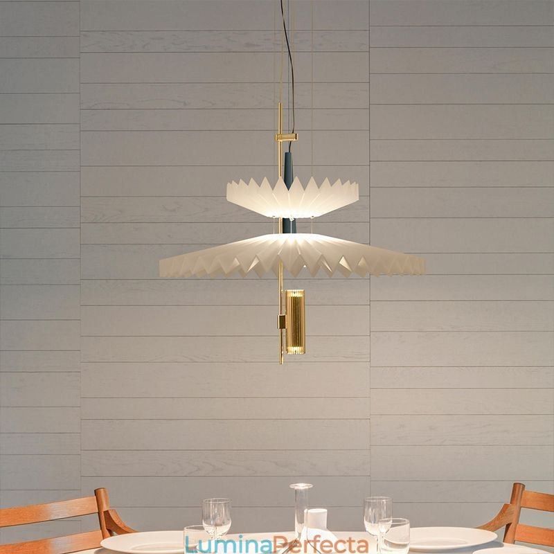 Lampă suspendată plisată modernă Iluminat decorativ acrilic