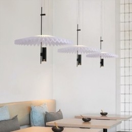 Lampă suspendată plisată modernă Iluminat decorativ acrilic