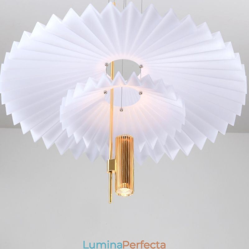 Lampă suspendată plisată modernă Iluminat decorativ acrilic