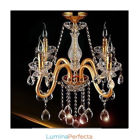 Candelabru din sticlă, modern, contemporan, tradițional, clasic, vintage, cu pictură din cristal