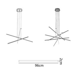 Lumină suspendată liniară cu suspendare Corp de iluminat decorativ