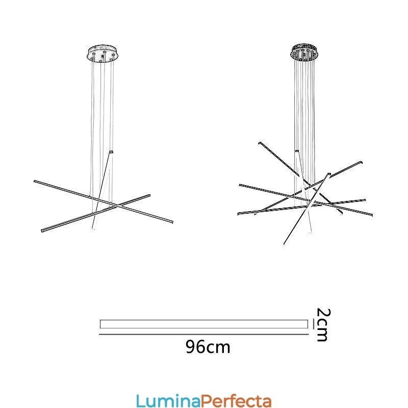 Lumină suspendată liniară cu suspendare Corp de iluminat decorativ