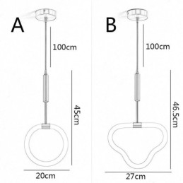 Plafoniera modernă Plafoniera din acril reglabil l