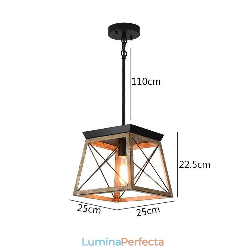 Lampă suspendată în stil vintage cu o singură lumină