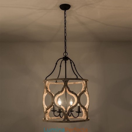 Lampă suspendată lanternă în stil vintage cu 4 lumini Lampă suspendată lanternă în stil vintage cu 4 lumini