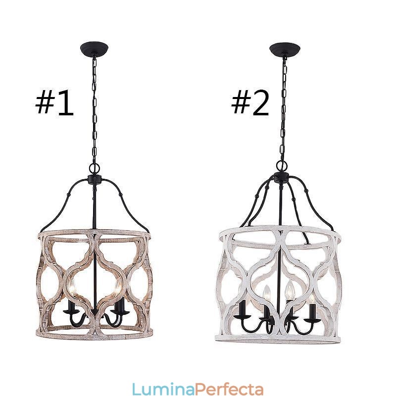 Lampă suspendată lanternă în stil vintage cu 4 lumini