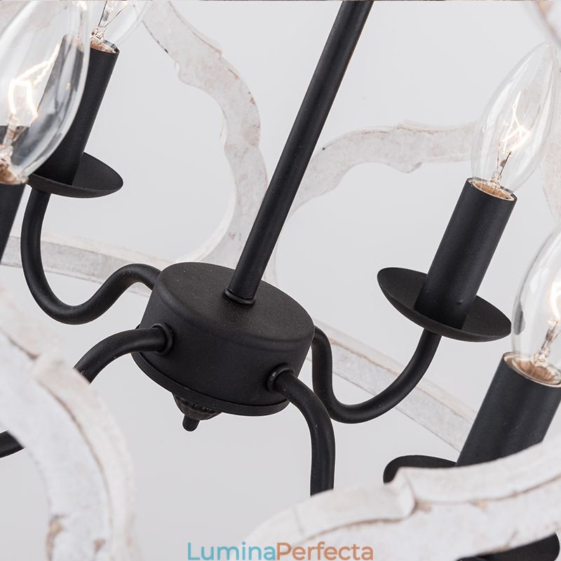 Lampă suspendată lanternă în stil vintage cu 4 lumini