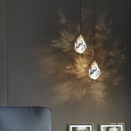 Plafoniera cu mini bilă simplă de cristal