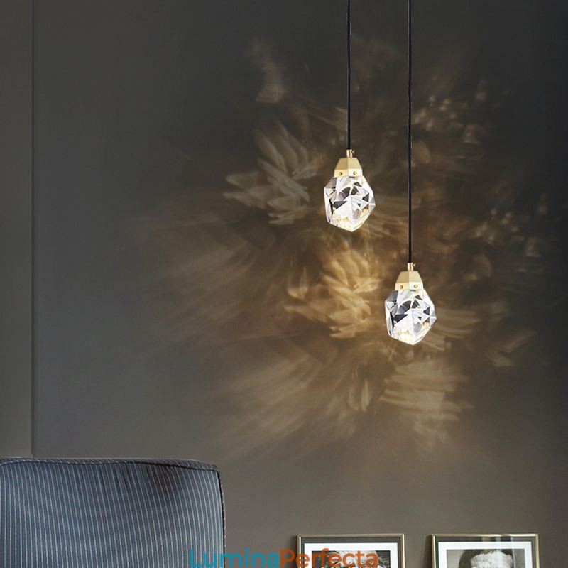 Plafoniera cu mini bilă simplă de cristal