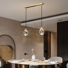 Plafoniera cu mini bilă simplă de cristal