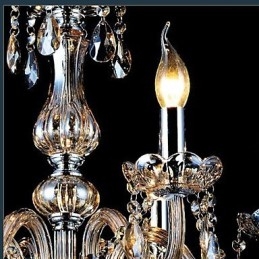 Candelabru din sticlă galvanizată, modern, contemporan, tradițional, clasic, de epocă