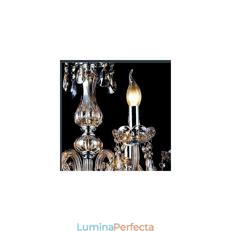 Candelabru din sticlă galvanizată, modern, contemporan, tradițional, clasic, de epocă